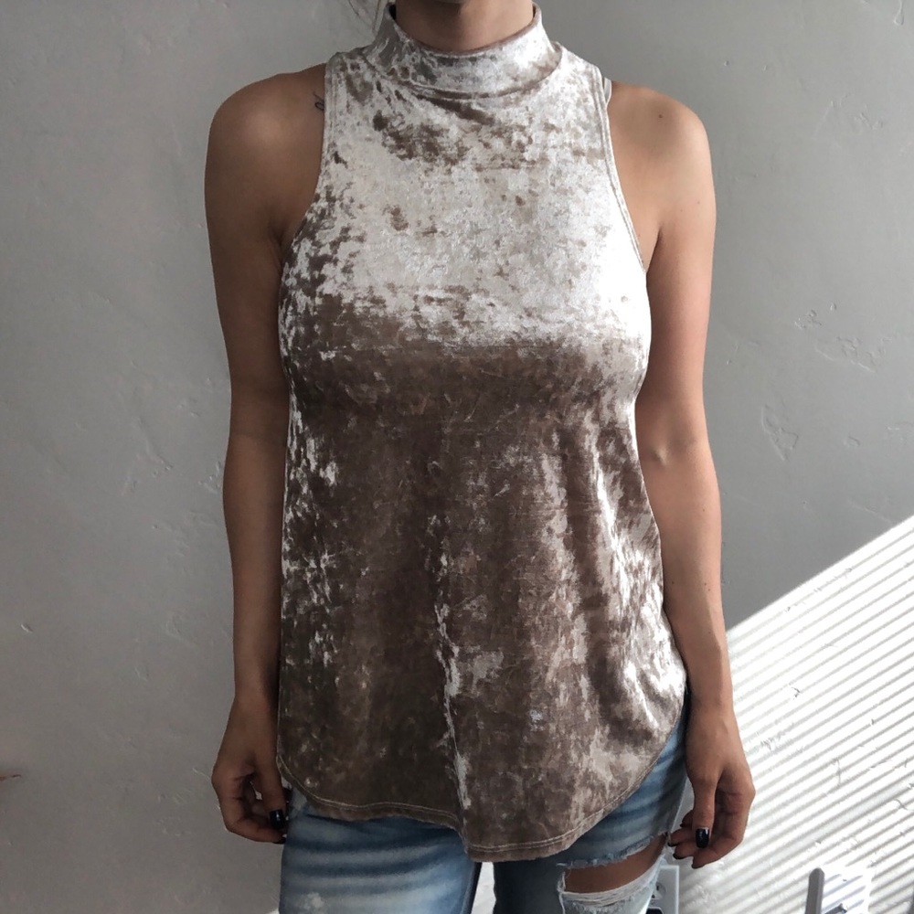 Willow&Root Crushed Velvet Top size XS